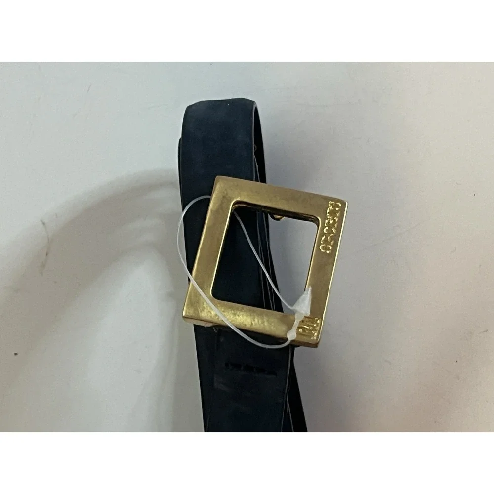 Vintage Mondi Blue‎ Suede Leather Made In Italy 300 36 Women's Belt Medium Y2K